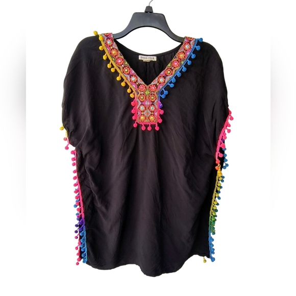 Beach By Exist Other - Beach By Exist Colorful Sleeveless Embellished Boho Beach Swim Cover-up One Size
